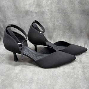 Vivaia Arabella Pointed Toe Mid Heels In Black Size 11